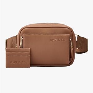 Ayla and Co Leather Crossbody Belt Bag